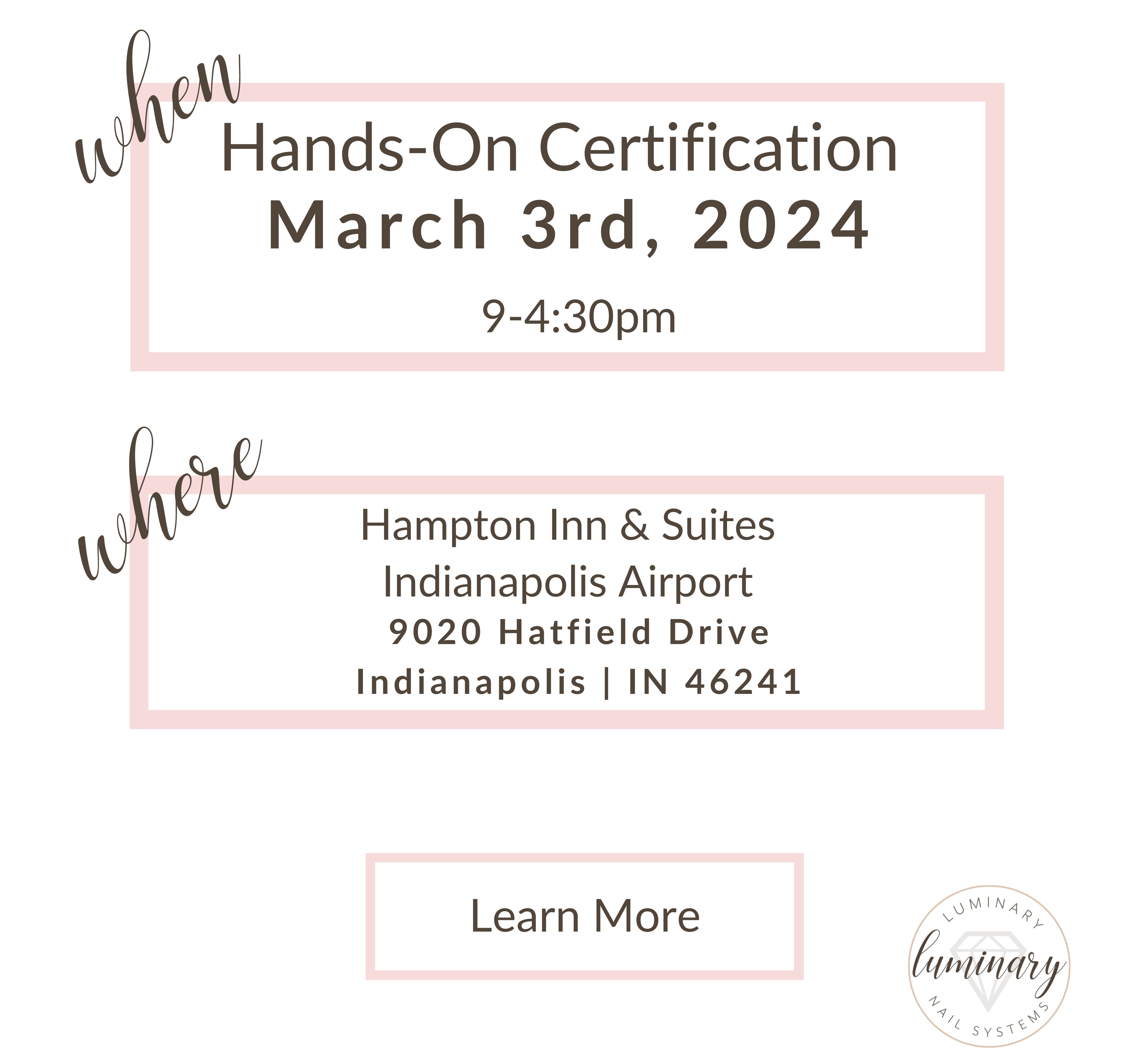 3/3/24 Structured Manicure Certification Class - INDIANAPOLIS, IN